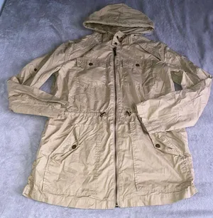 Michael Kors Khaki Hooded Jacket trench coat thumbnail 1