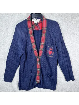 Vintage Adrienne Vittadini Womens Sweater Cardigan Oversized Academia Teacher‎ thumbnail 3