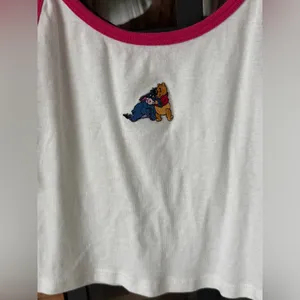 Vintage Disney store y2k Winnie The pooh tank baby tee 100 acre wood embroidered thumbnail 5