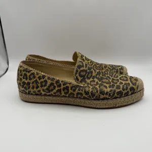 Stuart Weitzman Leopard Espadrille Flats‎ Shoes Women's Size 7.5M thumbnail 3
