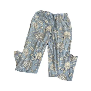 Roller Rabbit Women's Floral Vines Long Sleeves and Pants Pajama Set Blue Small thumbnail 7