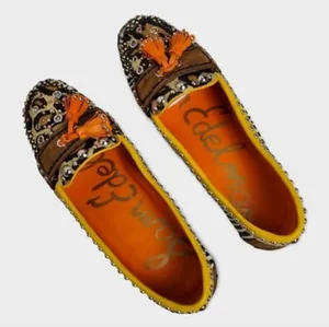 Sam Edelman Aurora Leather Zebra Animal Print Cow Hair Tassel Loafers Sz 7.5M thumbnail 1