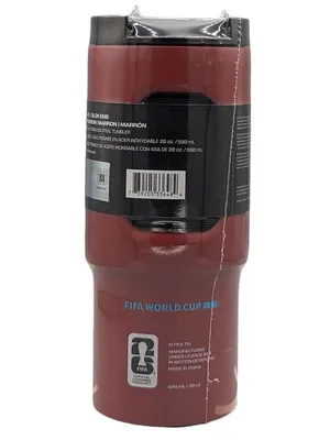 FIFA nwt Atlanta World Cup Stainless Steel Tumbler - Maroon & Black 20 oz thumbnail 2