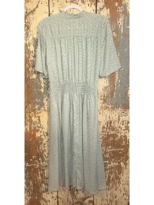 Vintage TOGETHER! 1940s blue button Up Dress size 6 Cottagecore thumbnail 5