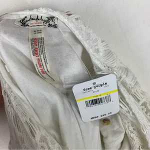 Free People size medium white lace mini dress new bridal anthro open back thumbnail 4