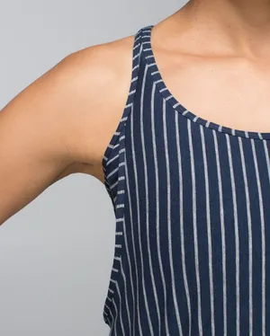 Lululemon Vita Racer Tank - West2east Stripe Inkwell Heathered Medium Grey - 4 thumbnail 6