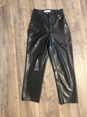 Abercrombie Curve Love Leather Straight Pants thumbnail 4