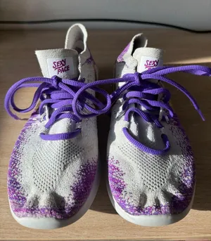 Nike iD Purple and White Knit Slip-On Sneakers, Size 6 thumbnail 1