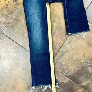 Mother The Hustler Ankle Fray Distressed Denim Jean 26 thumbnail 4