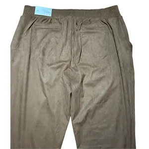 NWT Soft Surroundings Estancia Faux Suede‎ Jogger Ankle Saddle Brown Sz PXL thumbnail 9