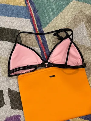 Orange Triangl Bikini Top and Bag FLAW thumbnail 2