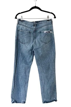 PACSUN Distressed High Rise Mom Jeans Medium Wash sz 27 thumbnail 5