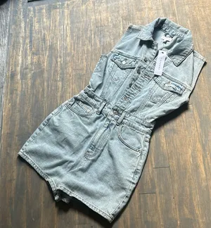 NWT Topshop‎ Kort Denim Romper Size 4 thumbnail 1