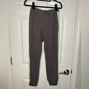 EBERJEY Plum and White Pima Cotton Mix Stripe Track Jogger Set Size Small‎ thumbnail 6
