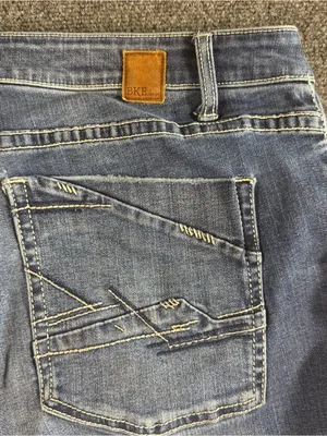 BKE Gabby Curvy Fit High Rise Cropped Denim Jeans Women's 36 thumbnail 7