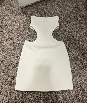 Edikted Moxie Cut-Out Strapless Dress White thumbnail 3