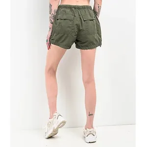 Unionbay Women's Size Large Luca Kale Parachute Shorts Dark Green Cotton Nylon thumbnail 2
