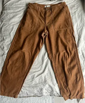 Madewell Straight Leg Burnt Orange Corduroy Pants 27 thumbnail 3