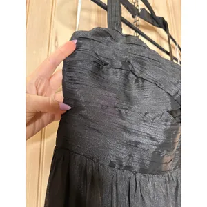 NWT Lulus Marvelous Impression Black Pleated Halter Cutout Maxi Dress Holiday L thumbnail 5
