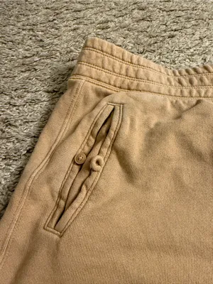aerie tan beige High Waisted Chillax Fleece Lounge Shorts - size XL thumbnail 3