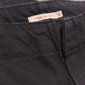 NWT Free People X Levi's ribcage high rise wide leg tailor jeans in black 30X34 thumbnail 7