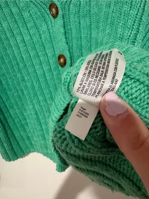 A new day ribbed button front v neck cardigan Kelly green size‎ XL thumbnail 5