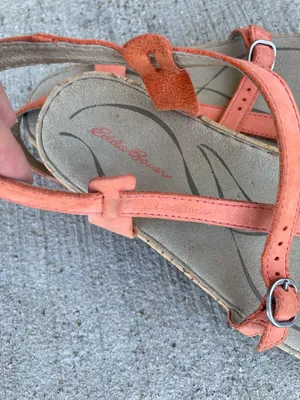 Eddie Bauer Orange Orange Pink strappy sandals size 9 thumbnail 3