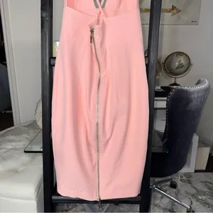 House Of CB Loren Blush Pink Bralette Midi Bodycon Dress Womens Small EUC thumbnail 10