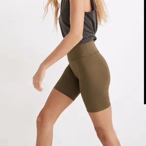 MWL by Madewell Form High-Rise 7" Biker Shorts in Kale Green Medium thumbnail 2