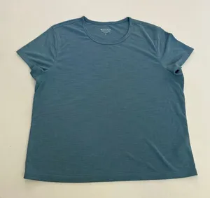 Athleta Blue Performance Tee Size M Lightweight Activewear Top thumbnail 1