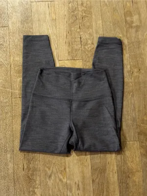 Lululemon Align Pant II 25" Mini Heathered Herringbone Heathered Black Size 6 thumbnail 2