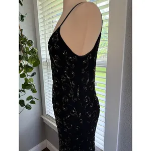 Vintage Sue Wong Nocturne Silk Beaded Assymetric‎ Hem Size 12 90's Y2K thumbnail 4