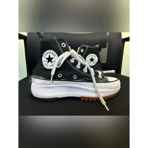Converse Run Star Hike Shoes W6.5 M 5Black White Platform High Top Sneakers thumbnail 7