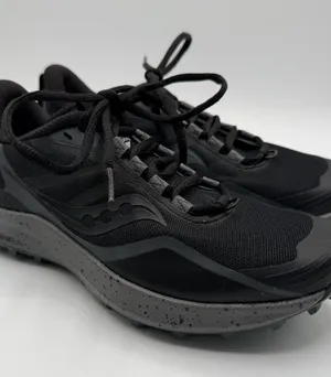 Saucony Peregrine 12 Womens 7 Black Charcoal Trail Running Shoes NWOB S10737-05 thumbnail 1