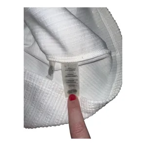 Calvin Klein White Textured Balloon Sleeve‎ Blouse, Womens Large (Approx) thumbnail 7
