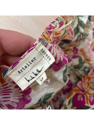 Nicole Miller Artelier NWOT Women's Boho Floral Halter Blouse Size XS thumbnail 6