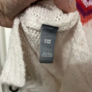 AERIE Wool Laine Blend Fair Isle Oversized Turtleneck‎ Long Sleeve Sweater XS thumbnail 8
