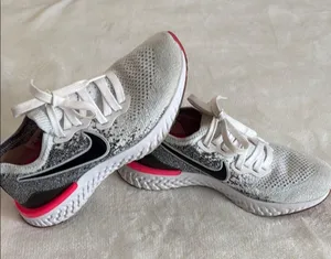 Nike Women's White and Pink Running Shoes thumbnail 1