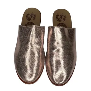 •SOREL• Metallic Rose Gold Crackle Slip On Ella Mule Flat Slide Sz 9‎ thumbnail 3