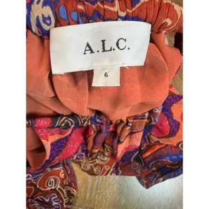 A.L.C. Cory Silk Sleeveless Mini‎ Dress High Neck Pink Cobalt Multi Size 6 thumbnail 6