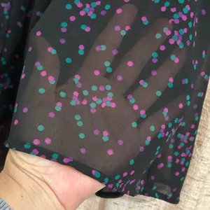 Torrid Long Sleeve Sheer Peplum Blouse thumbnail 5