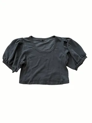 Aerie Lightweight Ribbed Short Sleeve Sweatshirt Size XL thumbnail 3