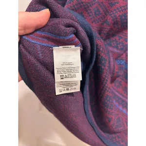 Eddie Bauer Womens Burgundy Fair‎ Isle Quarter Zip Pullover Sweater Size M Cabin thumbnail 7