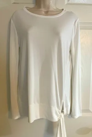 Banana Republic White Long Sleeve‎ Top Size Small thumbnail 1