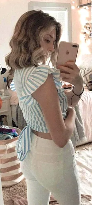 SheIn Super Cute Wrap Around  Blouse thumbnail 3