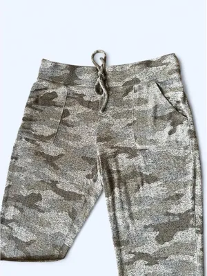 Vintage Y2K Camo Wide Leg Lounge Pants Cozy Soft Size XL 🤎 thumbnail 3