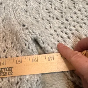 Joie Light Gray Cardigan Sweater Button‎ Front Loose Knit S Small thumbnail 7