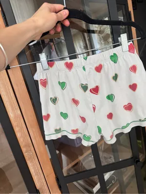 Roller Rabbit pajamas set big holiday hearts christmas shorts sleeve polo shirt thumbnail 6