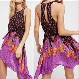 Free people asymmetrical side tie Sleeveless Dress thumbnail 2
