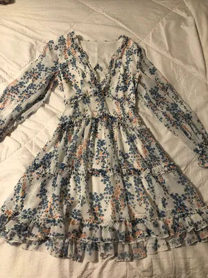 Long sleeve floral dress  thumbnail 1